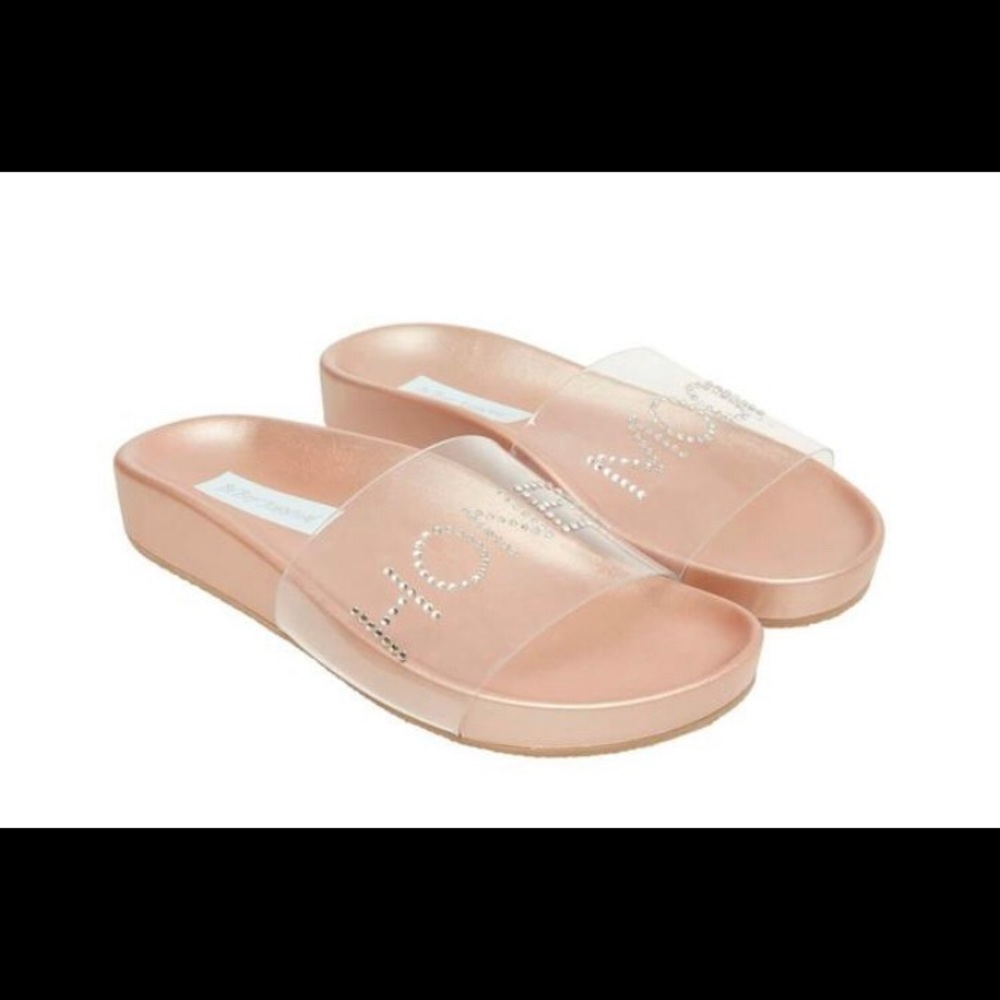 Blue by Betsey johnson pool sandals sz 6.5 NIB